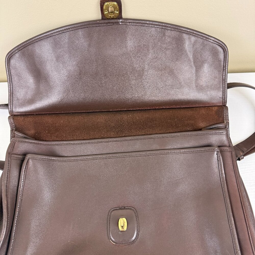 Vintage Coach Beekman Brown Leather Briefcase Laptop Bag Style 5266 - Picture 11 of 16
